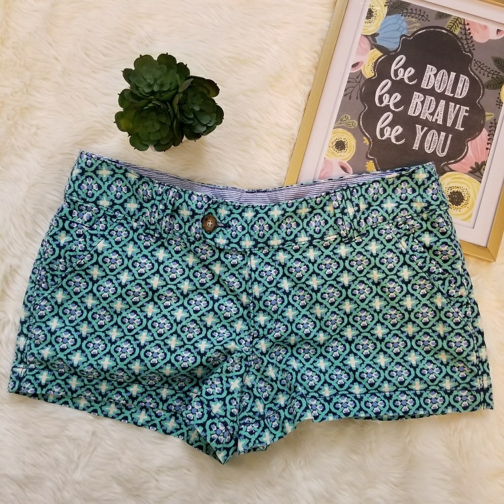 Printed colored teal shorts size 11